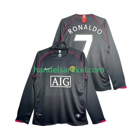 Manchester United Critstiano Ronaldo 7 2007 2008 Retro Auswärts Trikotsatz Langarm